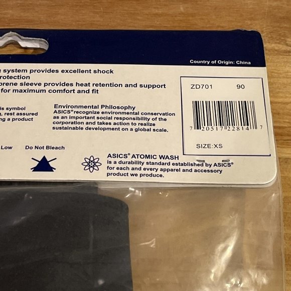 Asics GEL Lycra Knee Pads Adult Size XS Black Sport Slip On Extra Small - Picture 4 of 7